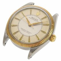 1円 稼働 ロレックス ROLEX 1005 12番台 自動巻き オイスターパーペチュアル シルバー系文字盤 SS/YG メンズ 腕時計_画像2