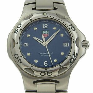 1円 不動 ジャンク タグホイヤー TAG HEUER WL1113 クオーツ キリウム ネイビー文字盤 SS×SS メンズ 腕時計