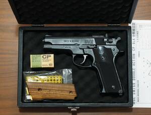 【希少 イベント限定カスタム？】MGC製 S＆W M59 マット調 真鍮板HW木製グリップ 未発火・極上美品 SPG規格モデルガン CP仕様 純正ケース