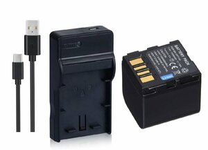 セットDC32 対応USB充電器 と Victor 日本ビクター BN-VF714 互換バッテリー