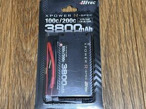 【未開封未使用】ハイテック X POWER R-SPEC 100C/200C 3800mAh 7.4V Li-Po XPR3800S-B ショートリポ