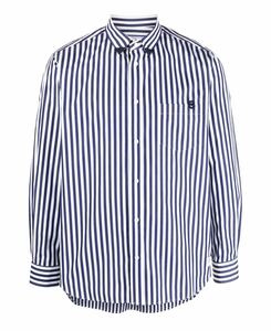sacai×Thoman Mason S Cotton Poplin L／S Shirt S刺繍ストライプポプリンシャツ サイズ：3長袖シャツ ストライプシャツ 