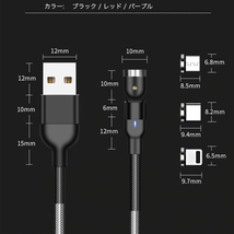 3個 Type-C 充電端子のみ マグネット 変換プラグ 防塵 アダプター 磁石 USB 充電 ケーブル用 タイプC コネクタ_画像6