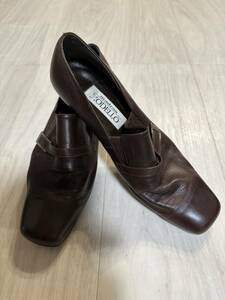 YR7) lady's shoes dark brown 23cm made in Japan madras MODELLO stylish shoes shoes 