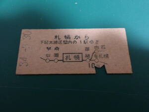 ■地図式乗車券　札幌から10円■
