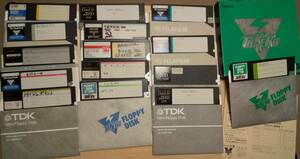 X68000　ゲームで使用していた　5インチ　フロッピーディスク　15枚　中古　ジャンク品　SHARP　シャープ
