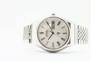 1308　SEIKO KING QUARTZ　　0853-8005　　セイコー キングクォーツ ローマンインデックス シルバー文字盤 メンズ 腕時計 純正ブレス