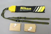 ■アキバカメラ■　ニコン（Nikon）　ストラップ FOR PROFESSIONAL 黒 黄色 　■同梱不可■_画像1