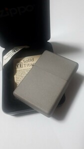 未使用　SOLID　TITANIUM　Zippo　ソリッドチタニウム　ジッポー　専用ケース入り　2003年製造　インサイドユニット2003年製　希少品　新品