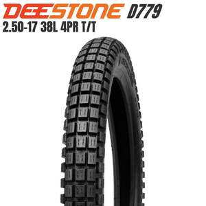 DEESTONE ディーストーン 二輪用 ブロックタイヤ D779 2.50-17 4PR チューブタイプ（TT）前後兼用 スーパーカブ