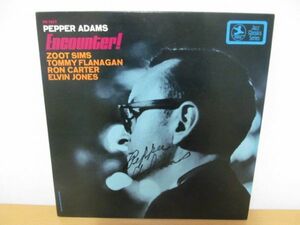 (55651)サイン入り　Pepper Adams　ペッパー・アダムス　Encounter　PR7677　LP　USED　保管品