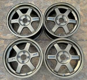 [ rare!]TE37 15 -inch 6.5J +45 PCD100 4 hole 4H Civic,CR-X, Roadster,MR-S VOLK Volk RAYS VOLK RACING Fit Vitz 