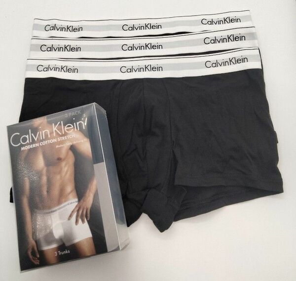 【Lサイズ】Calvin Klein(カルバンクライン) ボクサーパンツ ブラック 3枚組 男性下着 NB2380
