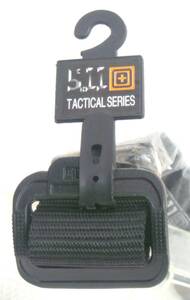 5.11 Tactical TDU ベルト MODEL 59552 ブラック Mサイズ ウエスト81cm～86cm対応 幅4.2cm 非金属バックル ナイロンベルト 