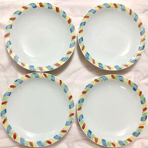 昭和レトロ　和食器　丸皿　中皿　陶磁器　4枚