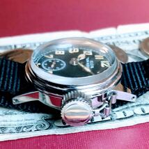 #2884【人気のミリタリー】メンズ 腕時計 エルジン WW2 機械式 手巻 動作品 美品 ラウンド型 ELGIN スモールセコンド 軍用 第二次世界大戦_画像7