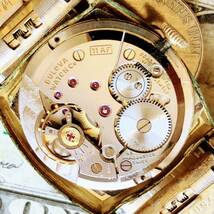 #2907【渋くてお洒落】メンズ 腕時計 ブローバ 動作品 17石 アンティーク ヴィンテージ 1953年 手巻き 機械式 Bulova 金メッキ ゴールドP_画像9