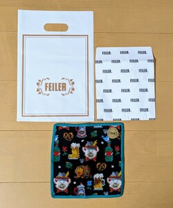 【新品未使用】★FEILER★タオルハンカチクリスマスベアー