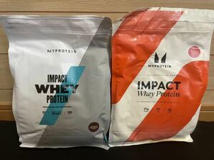 ★マイプロテイン MYPROTEIN プロテイン ホエイ 1kg ストロベリークリーム&ナチュラルチョコレート 2袋セット EAA BCAA 新品 送料込 ③