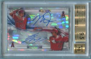 大谷翔平 MIKE TROUT 10枚限定直筆サイン2018 BOWMAN'S BEST ATOMIC REFRACTOR AUTO 04/10 RC BGS9.5 GEM鑑定済ルーキー！JORDANイチロー