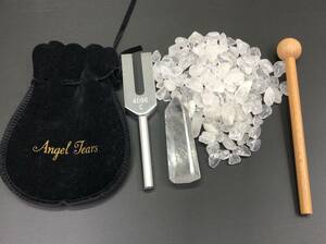 Angel Tears 音叉 エンジェルチューナー 浄化用音叉 クリスタル 水晶 セット 23122801