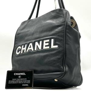 【極希少】 CHANEL シャネル カメリア トートバッグ ショルダーバッグ 黒 ブラック ラムスキン レザー ギャランティカード 肩掛け