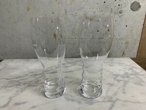 R130 Lee Dell RIEDEL beer glass tumbler bi Agras pair 