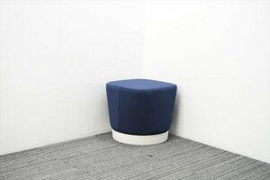 [ free shipping ]oka blur mellow stool four square shape indigo 