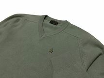 極美品 MUNSINGWEAR Grand Slam CLASSIC マンシングウェア セーター トップス ニット カシミヤ100% Vネック グリーン カジュアル ゴルフ_画像2