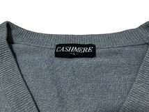 極美品 CASHMERE カシミヤ 100% セーター ニット トップス Vネック ケーブルニット メンズ サイズL_画像3