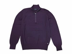  ultimate beautiful goods Zegna Sport Zegna sweater tops knitted half Zip pull over Logo metal fittings rib men's spring 