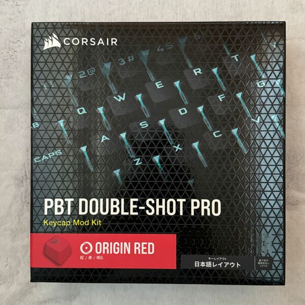 CORSAIR PBT DOUBLE-SHOT 交換用カラーキーキャップセット - 日本語108キー　ORIGIN Red