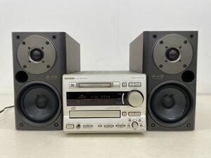 【動作品】ONKYO オンキョー ミニコンポ CD/MDチューナーアンプ FR-V5 スピーカー D-V5 システムコンポ ペア オーディオ機器 音響機器