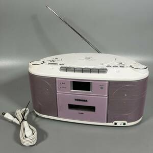 Z3-756　TOSHIBA 東芝 CUTEBEAT ピンク CD ラジオ カセット レコーダー TY-CDS5 CDラジカセ 音楽再生機器 中古品