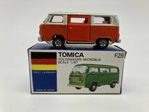 Z1-621 当時物トミカ外国車シリーズ トミー TOMY TOMICA ミニカー 保管品 日本製 F29 フォルクスワーゲン マイクロバス 西ドイツ車_画像1