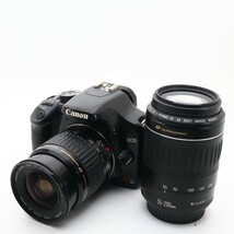 中古 美品 Canon X2 ダブルズームセット キヤノン 一眼レフ カメラ 初心者 人気 おすすめ 入門 新品8GBSDカード付_画像2