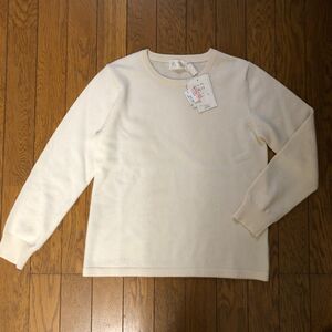 上質　カシミヤ　セーター　ホワイト　M〜L ほぼ新品