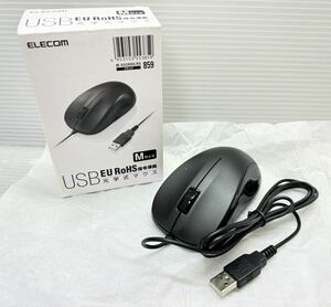 ★新品★10個セット★ELECOM USBマウス 光学式 (M-K6URBK/RS) ブラック ケーブル長1.5m パソコン/PCサプライ