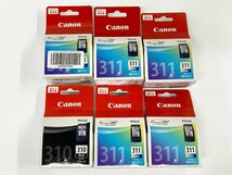 未開封 Canon キャノン 純正品 インクカートリッジ PIXUS BC-311 BC-310 3色カラー５個 ブラック１個 まとめて 期限切れ_画像1