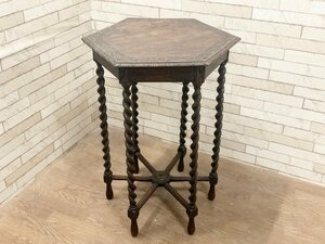  кручение нога jakobi Anne боковой стол кофе стол консоль стенд для вазы стол анис звёздчатый форма из дерева скульптура Британия античный Vintage 