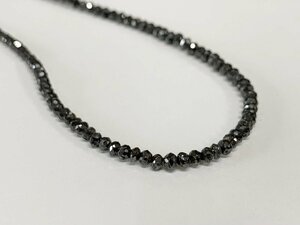 30ct ブラックダイヤモンド ネックレス K18WG ホワイトゴールド 黒ダイヤ ジュエリー アクセサリー 総重量6.8g