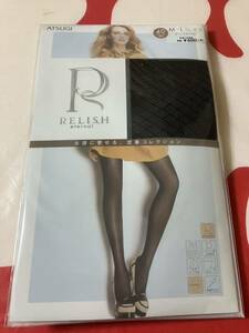 atsugi relish eternal オペークダイヤ柄 40デニール タイツ ブラック 黒 tights アツギ 