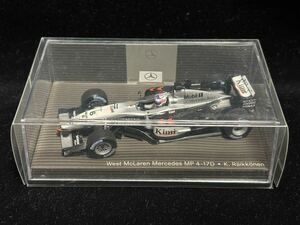 ミニチャンプス1/43 West McLaren Mercedes MP4-17・K.Raikkonen （B6 696 1980） マクラーレン メンセデス ライコネン