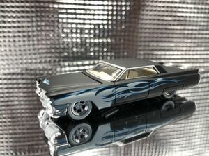 Mattelビンテージ美品ルースレア絶版100%Hot Wheels ホットウィール’63キャデラッククーペ デビル フレイムス ローライダー 1/64