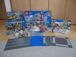 レゴ シティ LEGO CITY セット 病院 キャンプ バン ピック アップ トラック 道路 清掃車 ピザ 60204 60182 60152 60150 美品 正規品 国内