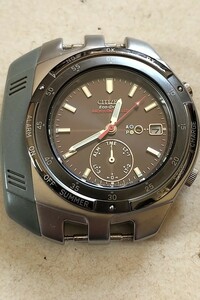 シチズン CITIZEN Eco-Drive Radio-controlled 9417 稼働品 ジャンク チタニウムケース 2世代目の電波時計 ヘッドのみ 美品