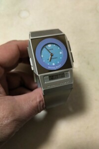 カシオ CASIO FS-01 ぺラ DUAL TIME 電池交換済み Film Watch 90年代の薄型デジタル 海外旅行にもナイスです