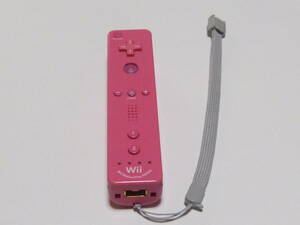 RS04【即日発送　送料無料】Wii　リモコン　モーションプラス　ストラップ　純正（動作確認済)　ピンク　RVL-036　コントローラ