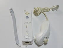RN019【送料無料　即日発送 動作確認済】Wii リモコン　ヌンチャク　セット 任天堂 純正 RVL-003 RVL-004 白　ホワイト　コントローラー_画像1