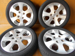 EA5125 スズキ 純正アルミ DAYTON DT30 165/55R14 4本セット 溝有 2021年製タイヤ 4.5J +50 100